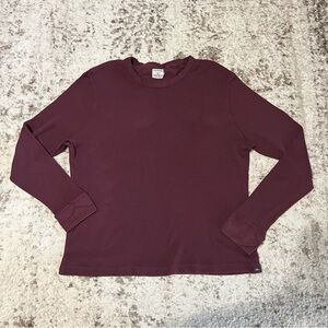 Faherty Burgundy Long Sleeve Tee